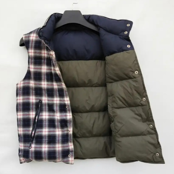 Outdoor Life Sisley Reversible Puffer Vest Big Logo Spellout - Picture 3 of 12